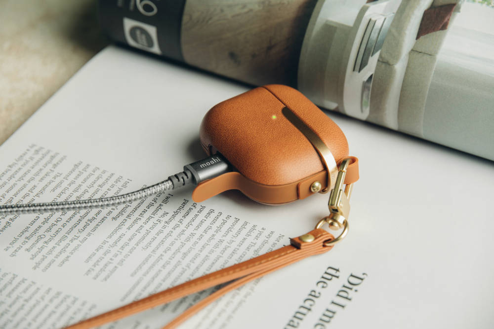 Moshi Pebbo Luxe funda piel vegana AirPods 3ª gen